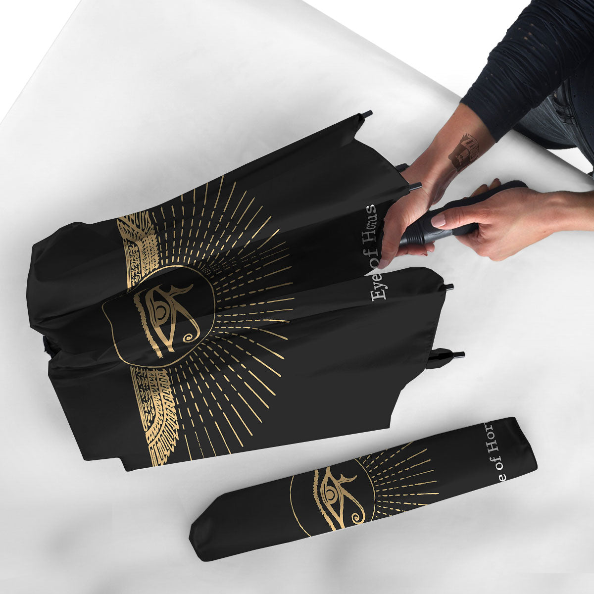 Eye Of Horus Egyptian Print Umbrella-grizzshop