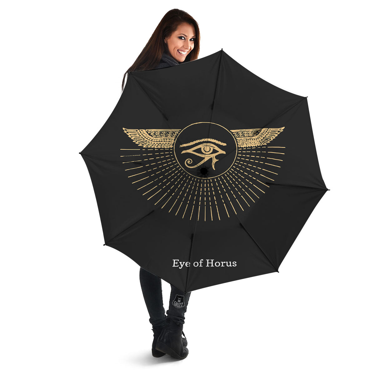 Eye Of Horus Egyptian Print Umbrella-grizzshop