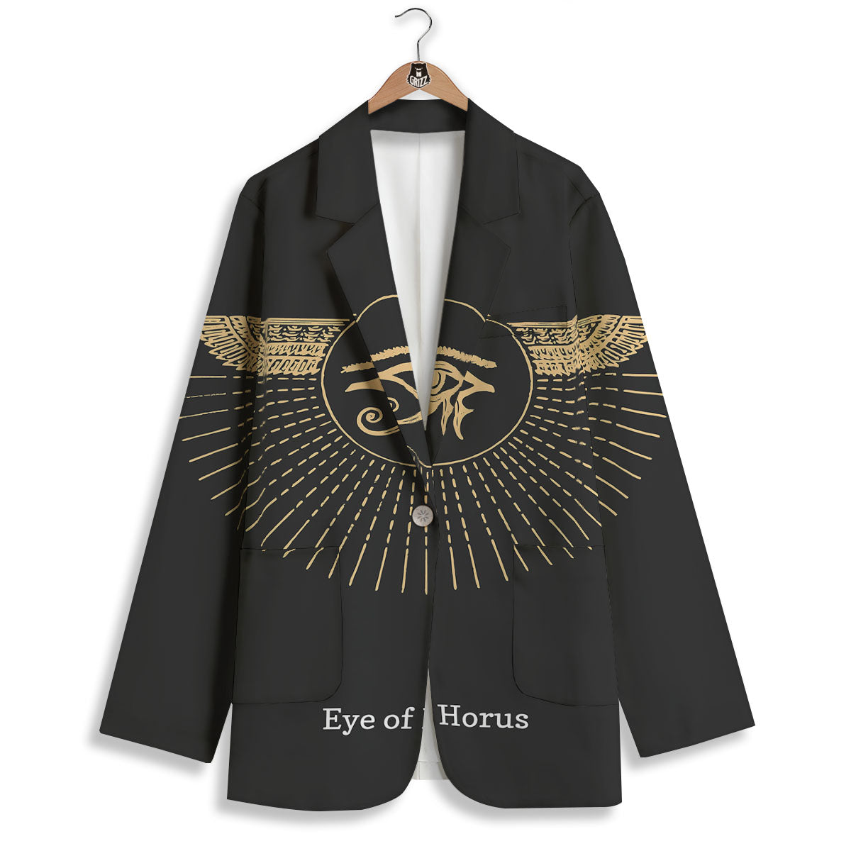 Eye Of Horus Egyptian Print Women's Blazer-grizzshop