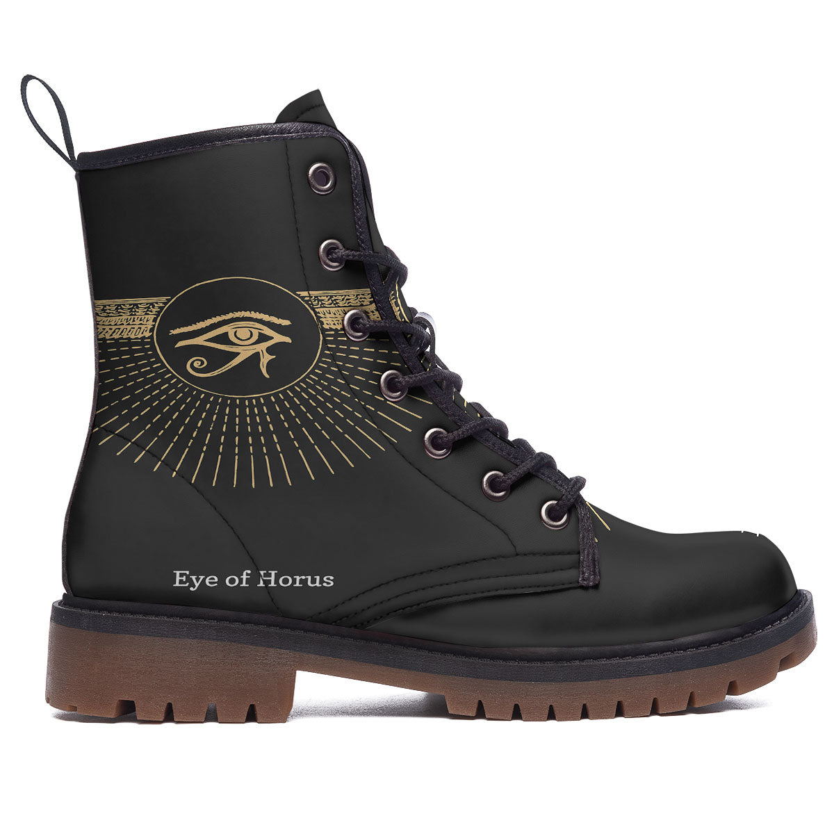 Eye Of Horus Egyptian Print Work Boots-grizzshop