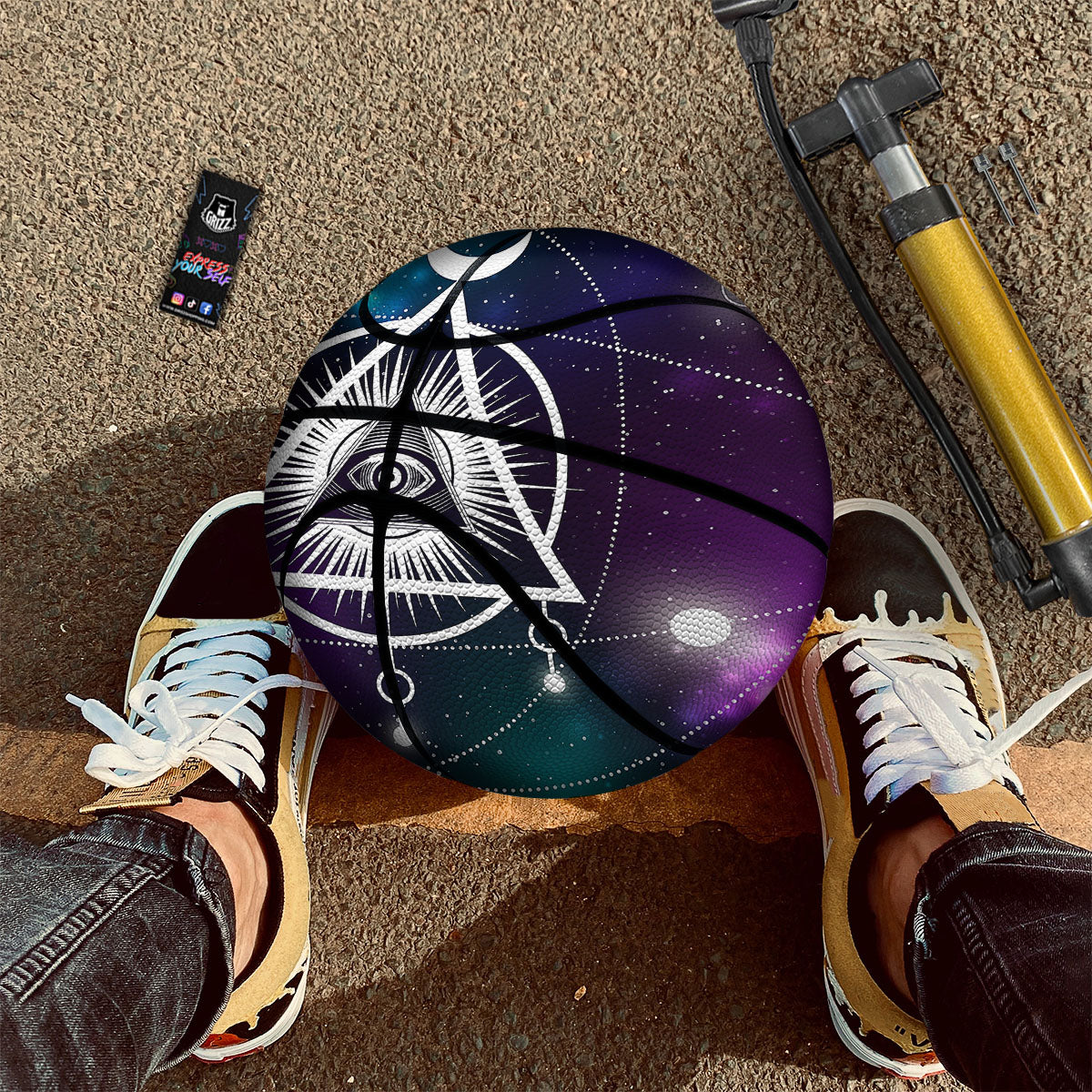 Flamingo And Pineapple Print Pattern Basketball