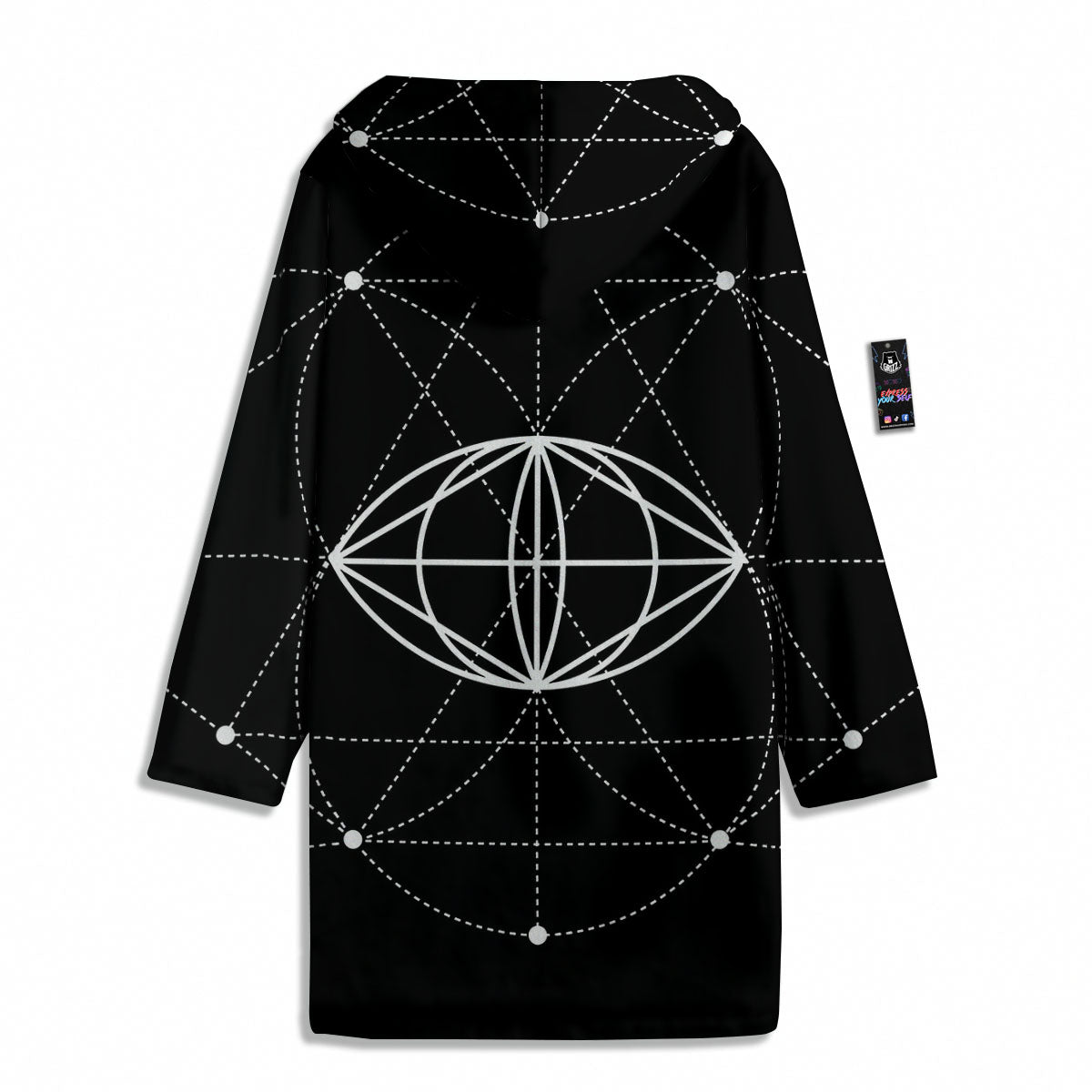 Eye Of Providence Geometric Print Men's Windbreaker Jacket-grizzshop