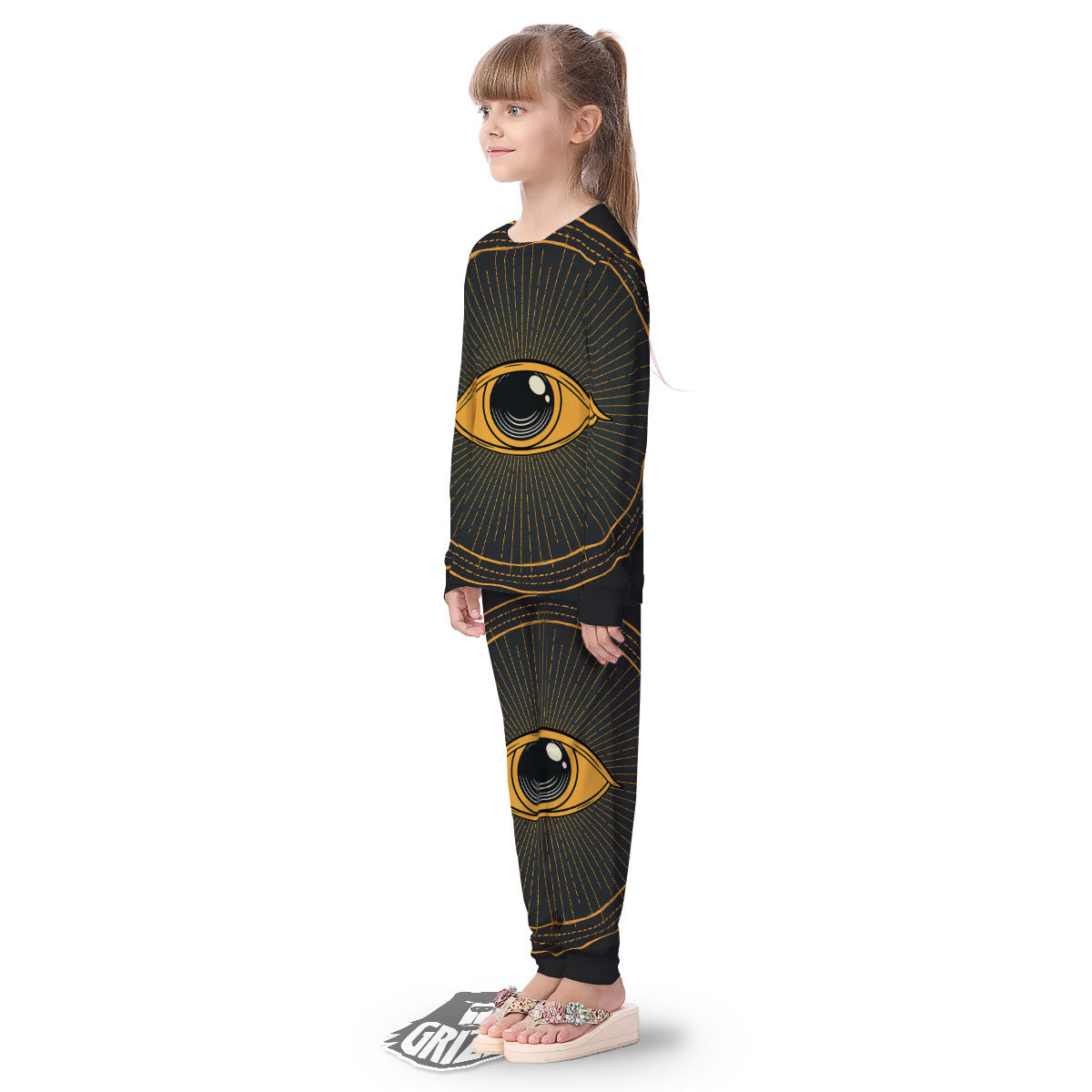 Eye Of Providence Illuminati Print Kid's Pajamas-grizzshop