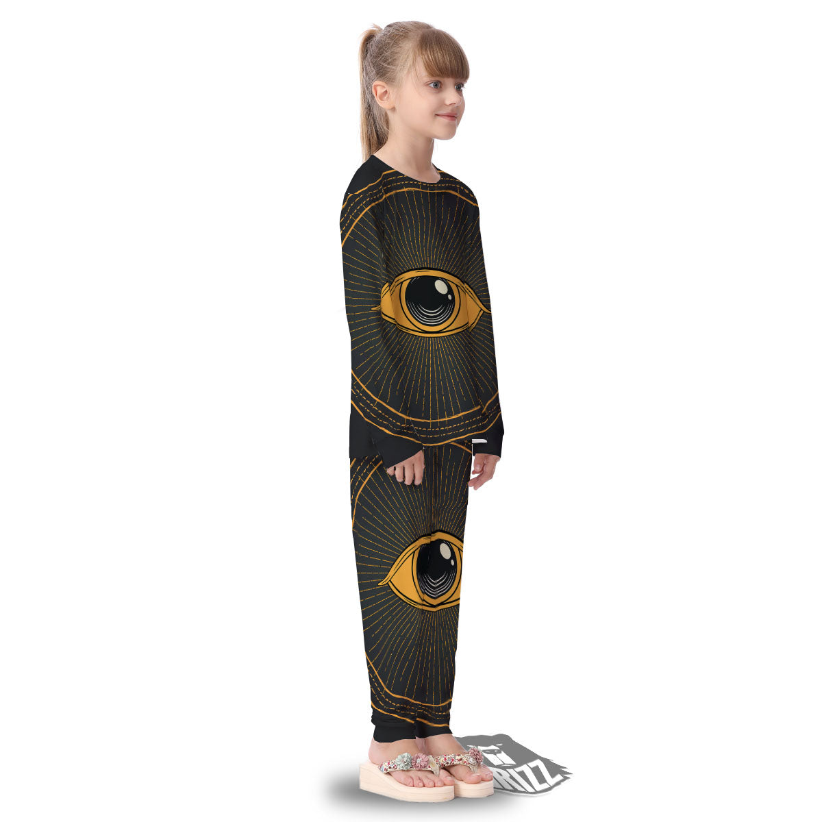 Eye Of Providence Illuminati Print Kid's Pajamas-grizzshop