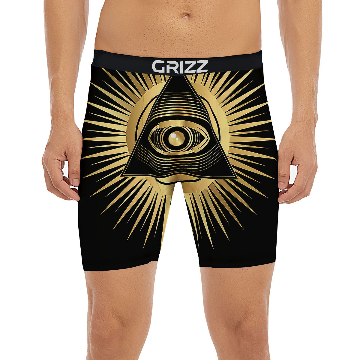 Eye Of Providence Symbol Illuminati Print Boxer Briefs-grizzshop