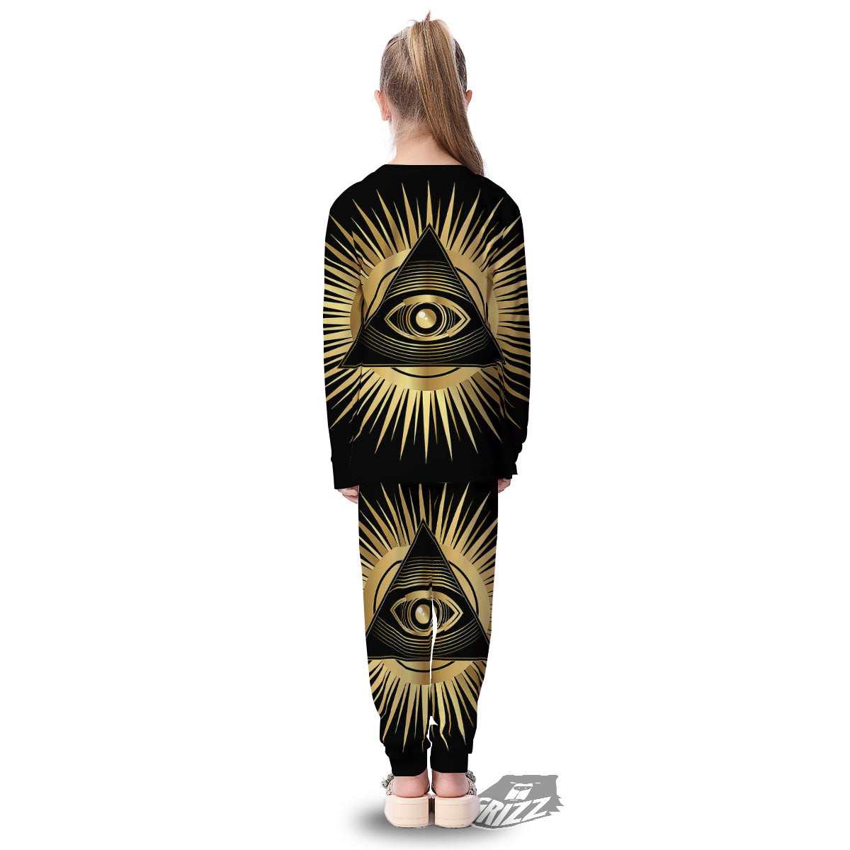 Eye Of Providence Symbol Illuminati Print Kid's Pajamas-grizzshop