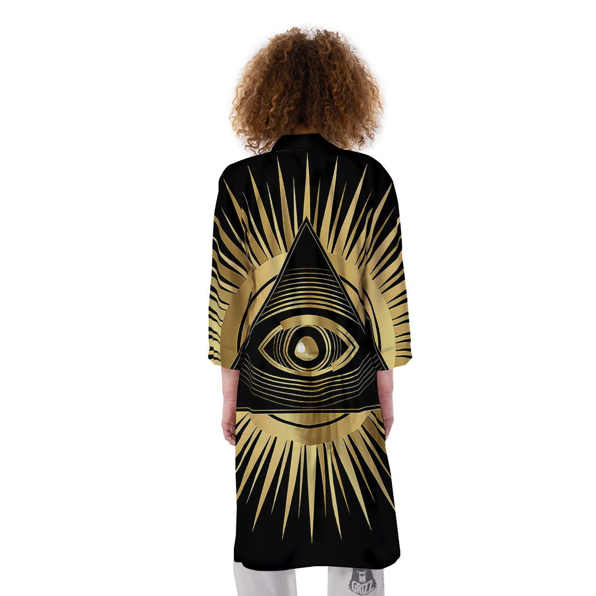Eye Of Providence Symbol Illuminati Print Kimono-grizzshop