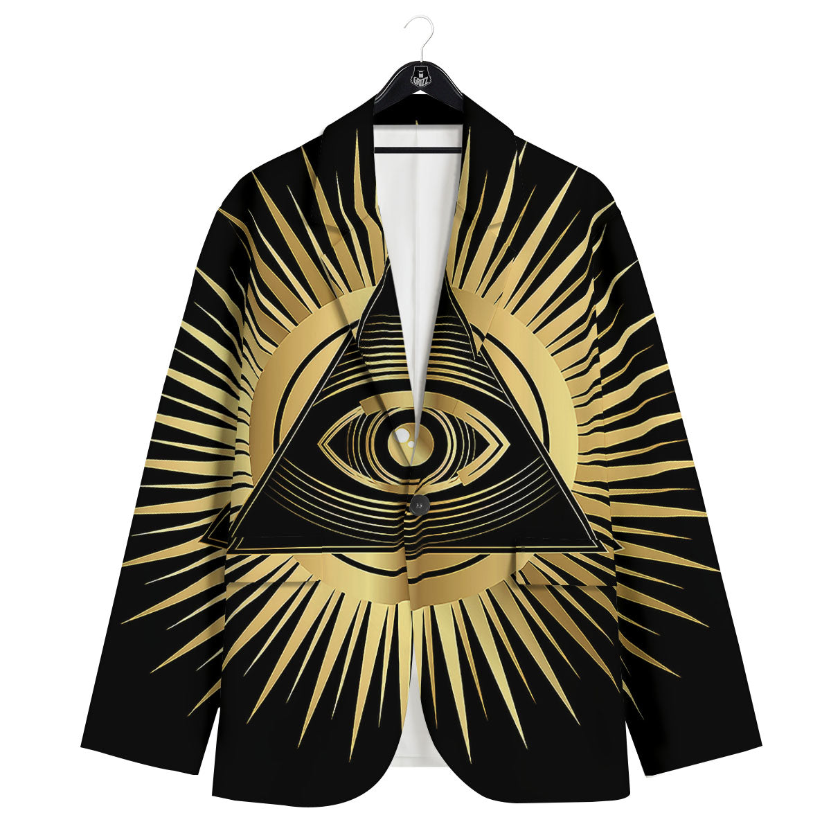 Eye Of Providence Symbol Illuminati Print Men's Sport Coat-grizzshop