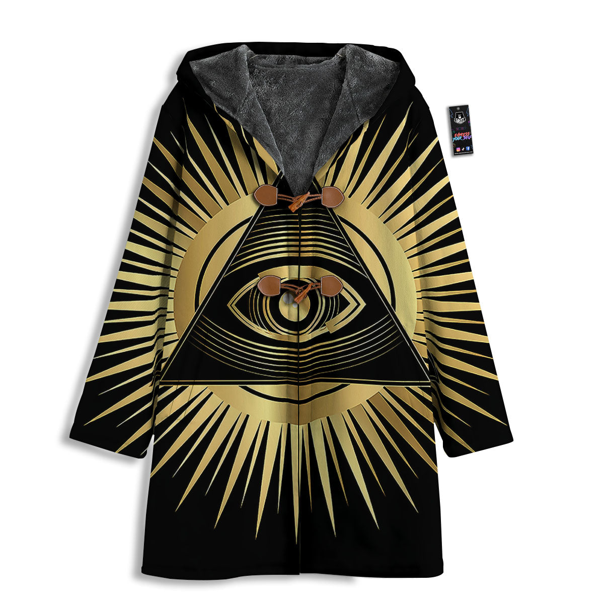 Eye Of Providence Symbol Illuminati Print Men's Windbreaker Jacket-grizzshop