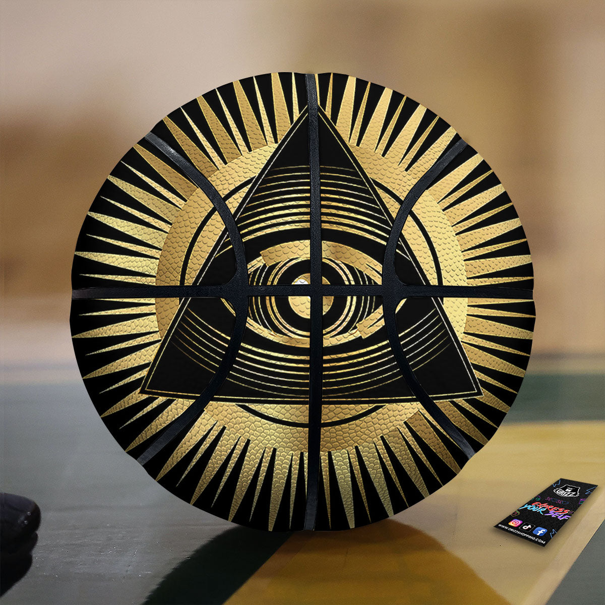 Eye Of Providence Symbol Illuminati Print Basketball
