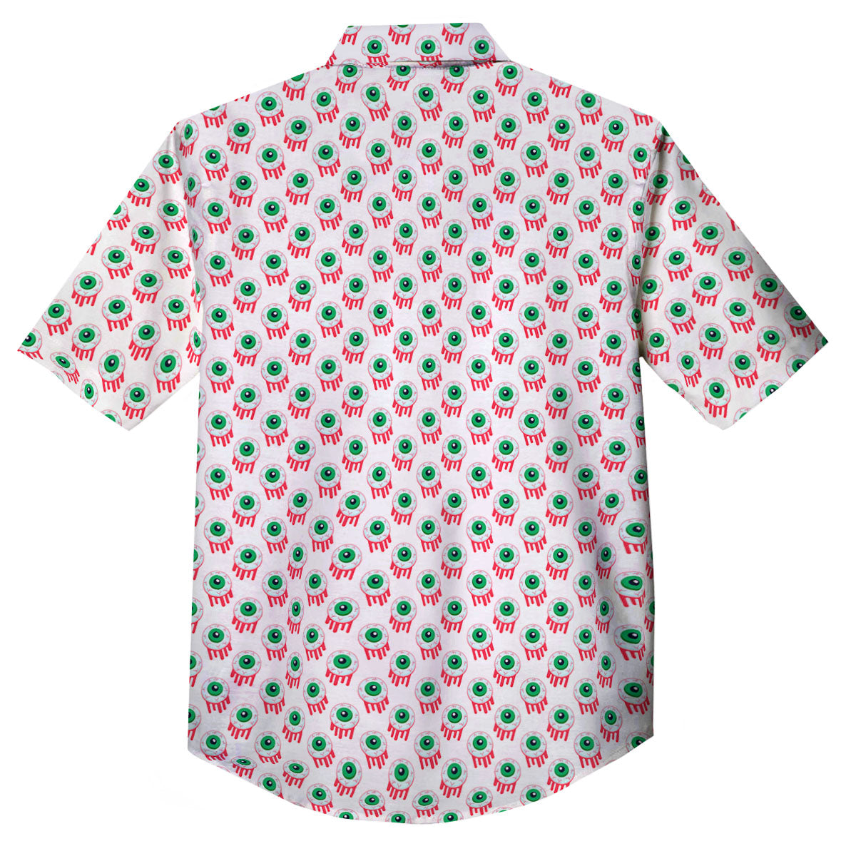 Eyeball Bloody Print Pattern Button Up Shirt-grizzshop
