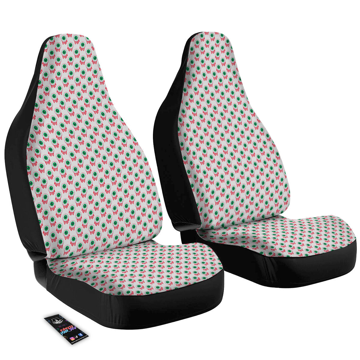 Eyeball Bloody Print Pattern Car Seat Covers-grizzshop
