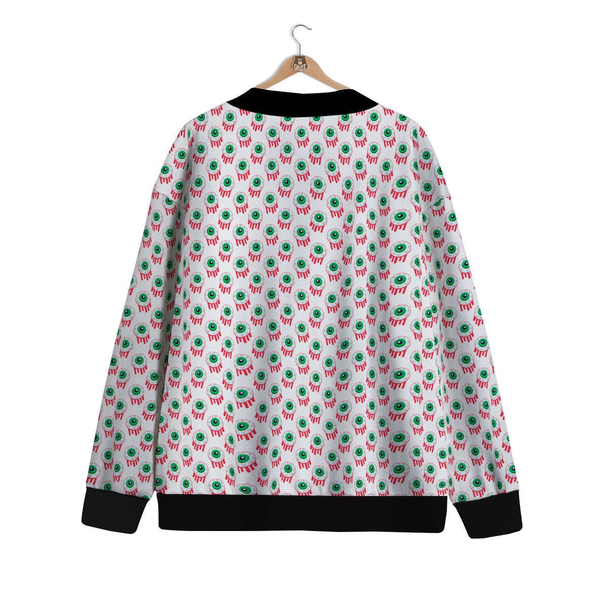 Eyeball Bloody Print Pattern Cardigan-grizzshop