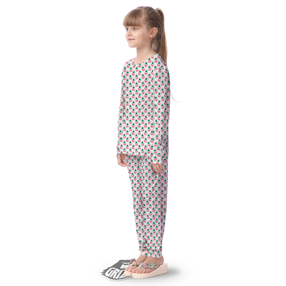 Eyeball Bloody Print Pattern Kid's Pajamas-grizzshop