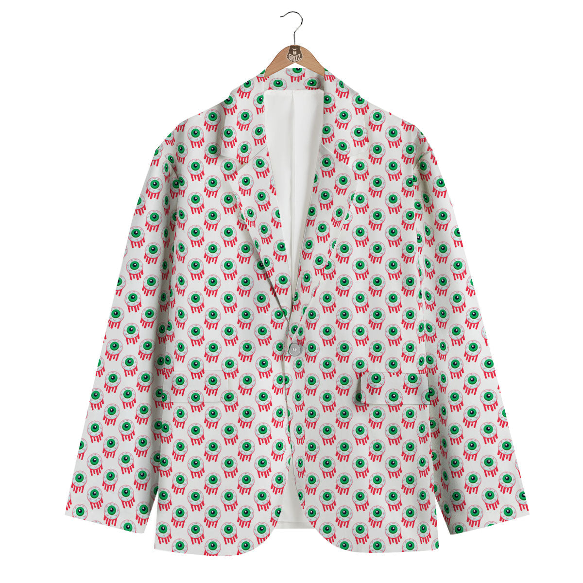 Eyeball Bloody Print Pattern Men's Blazer-grizzshop