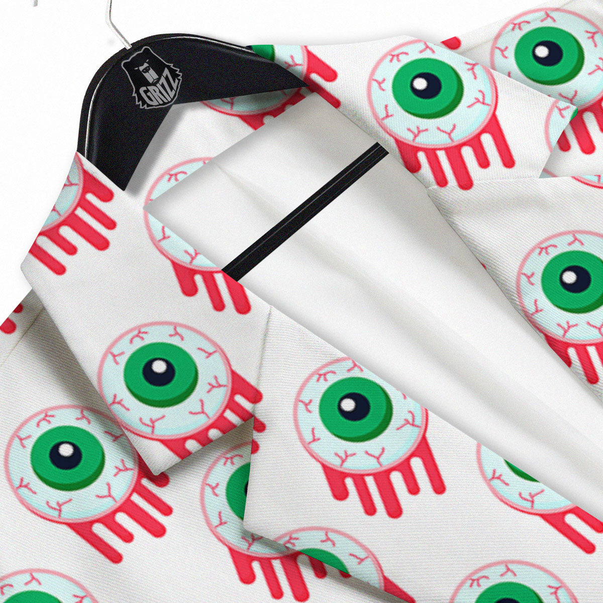 Eyeball Bloody Print Pattern Men's Sport Coat-grizzshop