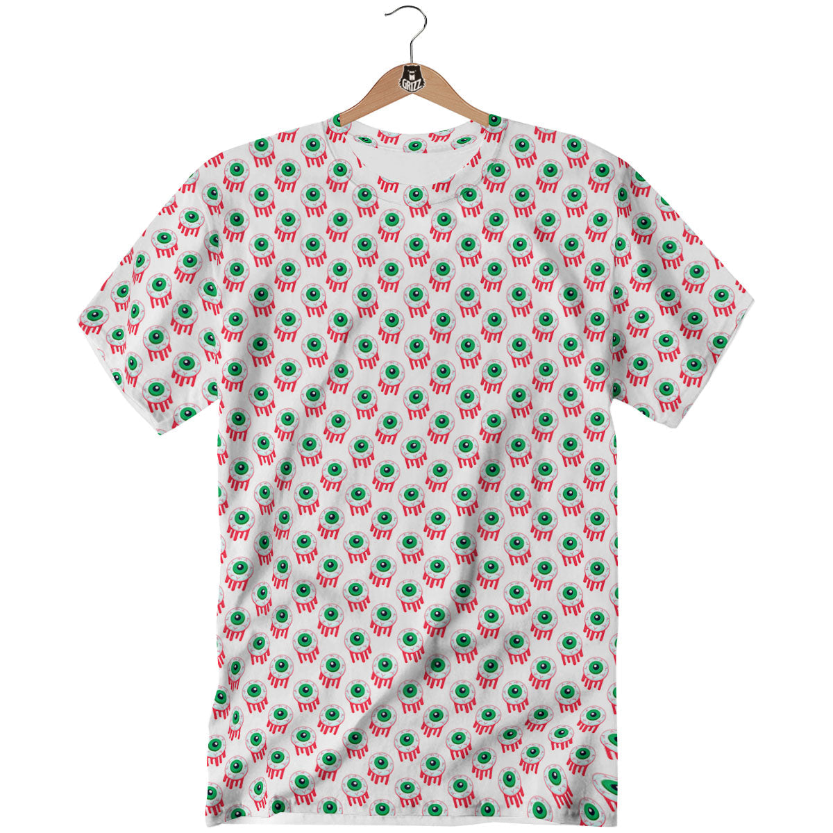 Eyeball Bloody Print Pattern T-Shirt-grizzshop