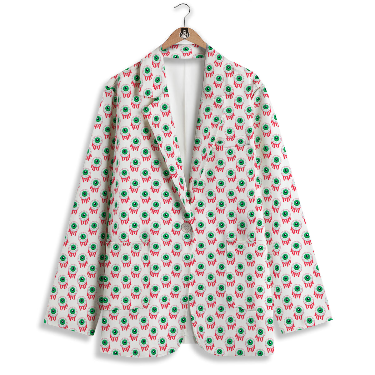 Eyeball Bloody Print Pattern Women's Blazer-grizzshop