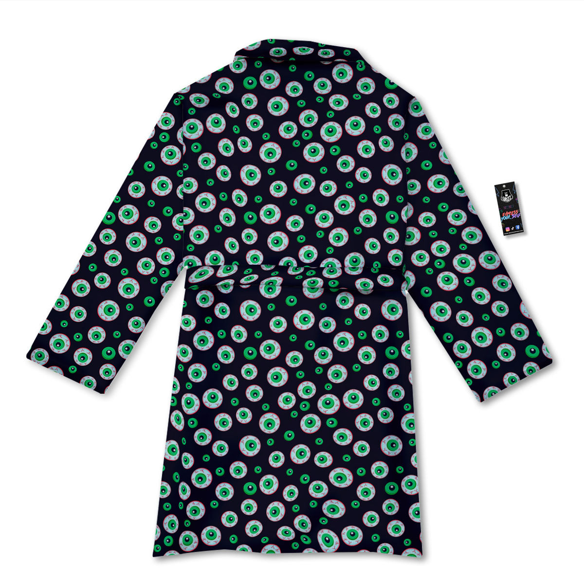 Eyeball Creepy Print Pattern Bathrobe-grizzshop