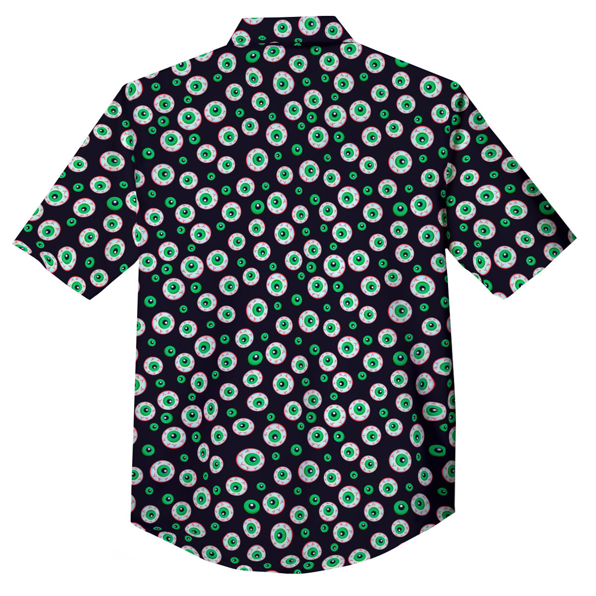Eyeball Creepy Print Pattern Button Up Shirt-grizzshop