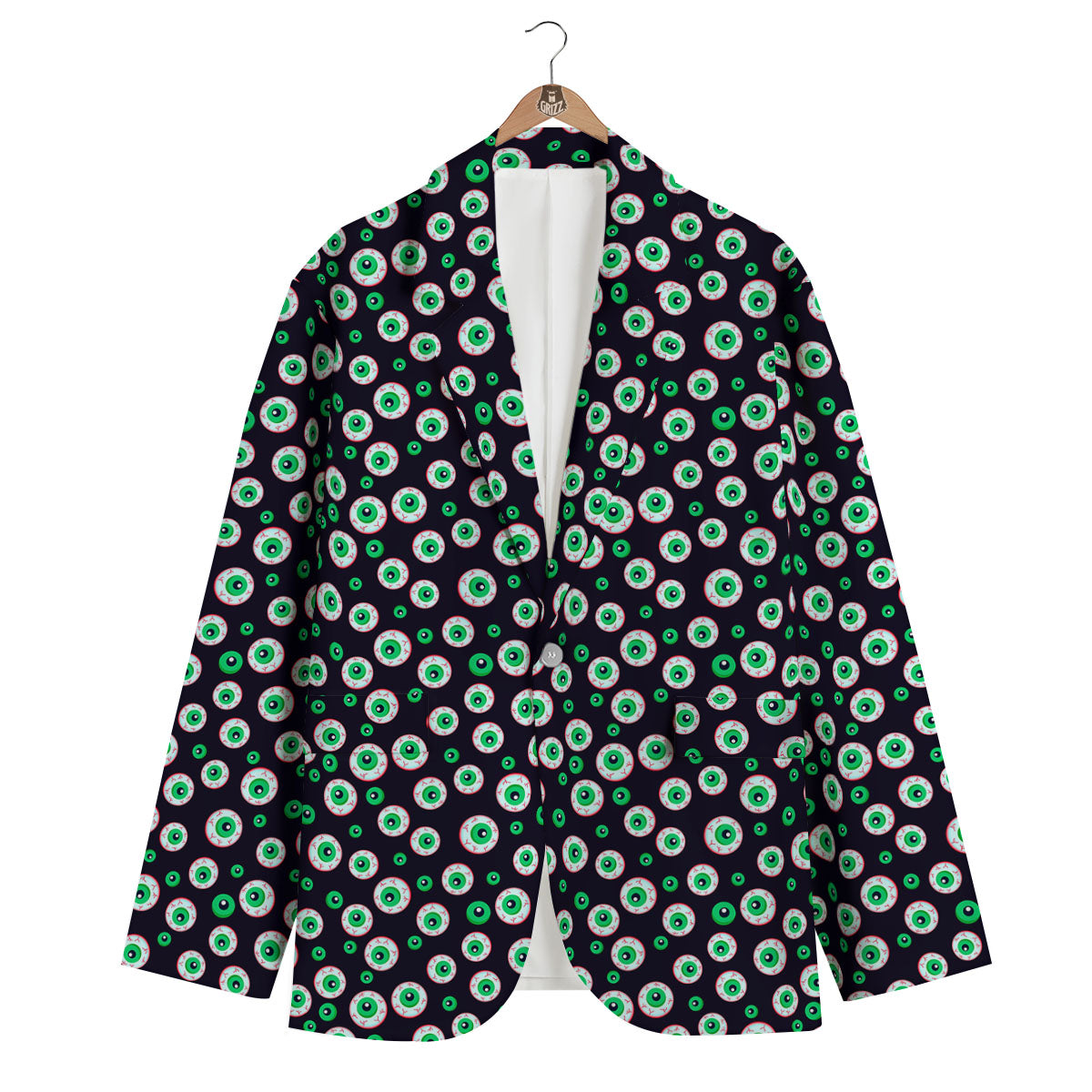 Eyeball Creepy Print Pattern Men's Blazer-grizzshop