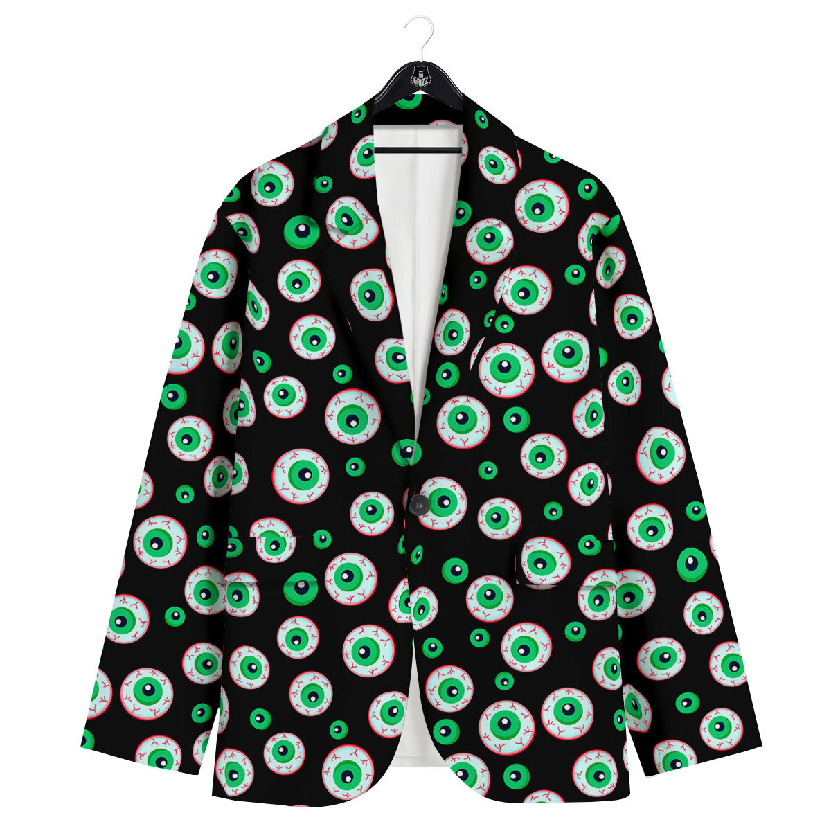 Eyeball Creepy Print Pattern Men's Sport Coat-grizzshop