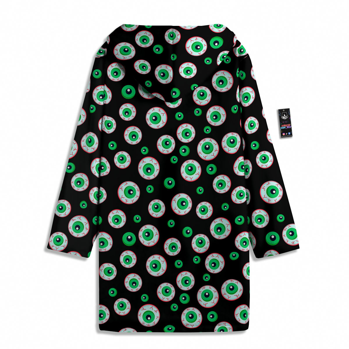 Eyeball Creepy Print Pattern Men's Windbreaker Jacket-grizzshop