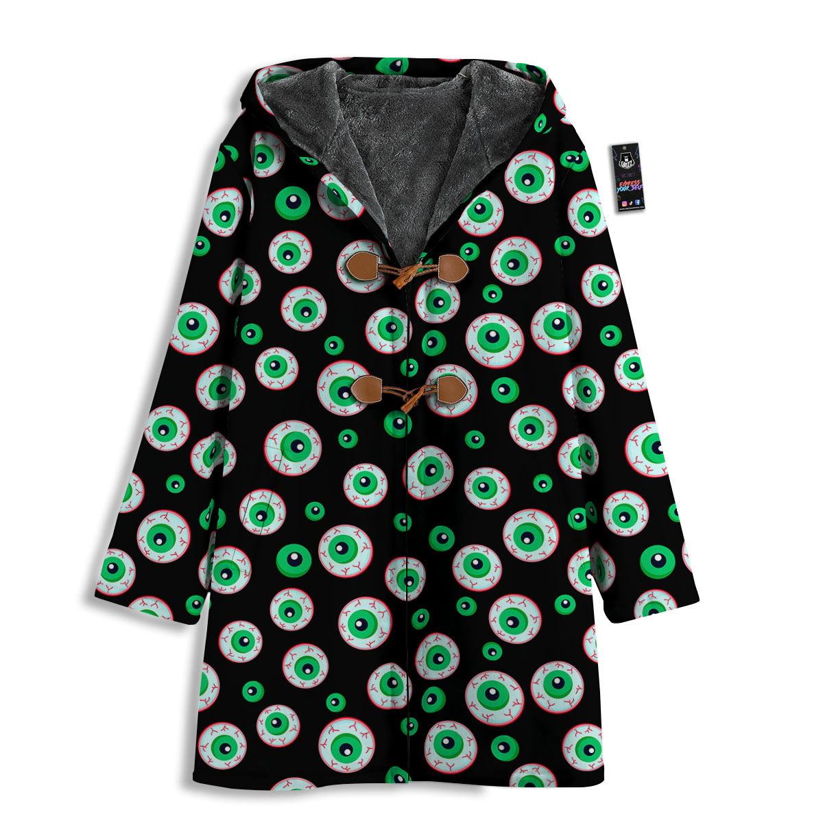Eyeball Creepy Print Pattern Men's Windbreaker Jacket-grizzshop