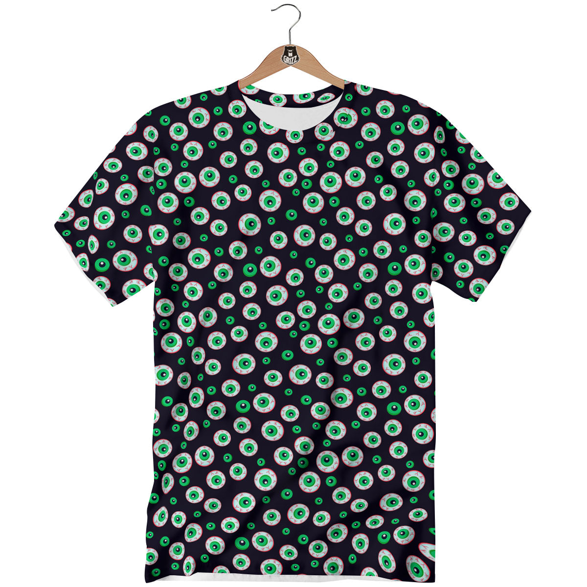 Eyeball Creepy Print Pattern T-Shirt-grizzshop