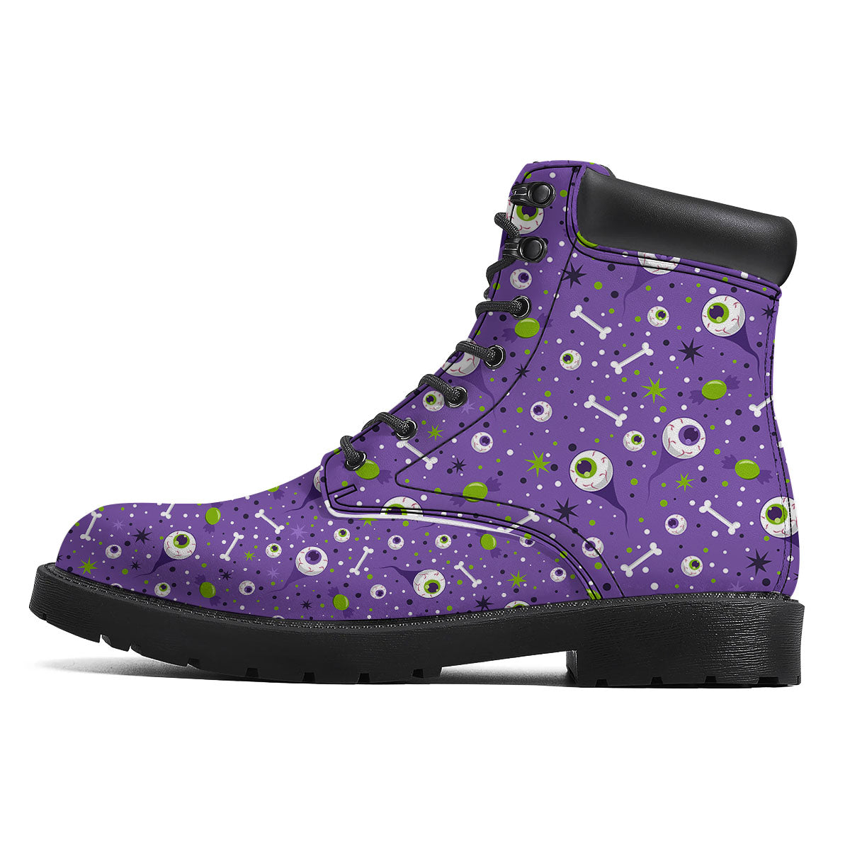 Eyeball Halloween Print Pattern Boots-grizzshop