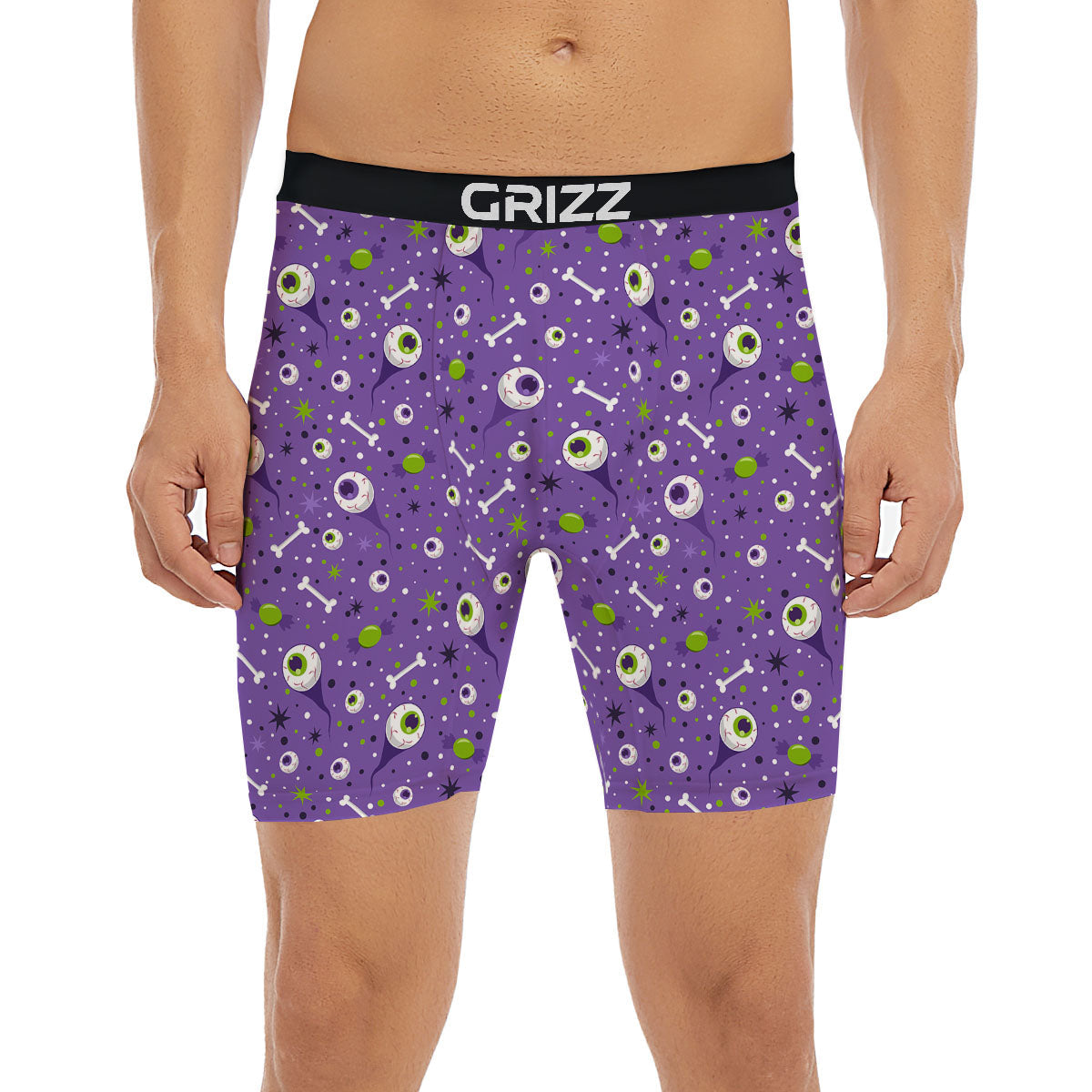 Eyeball Halloween Print Pattern Boxer Briefs-grizzshop