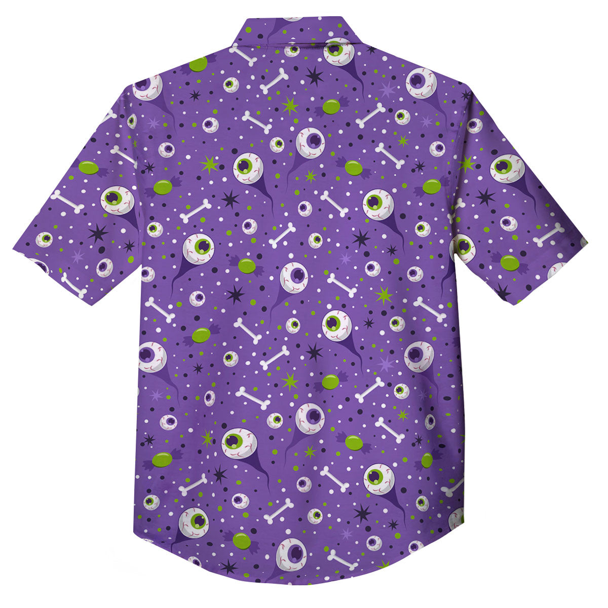 Eyeball Halloween Print Pattern Button Up Shirt-grizzshop