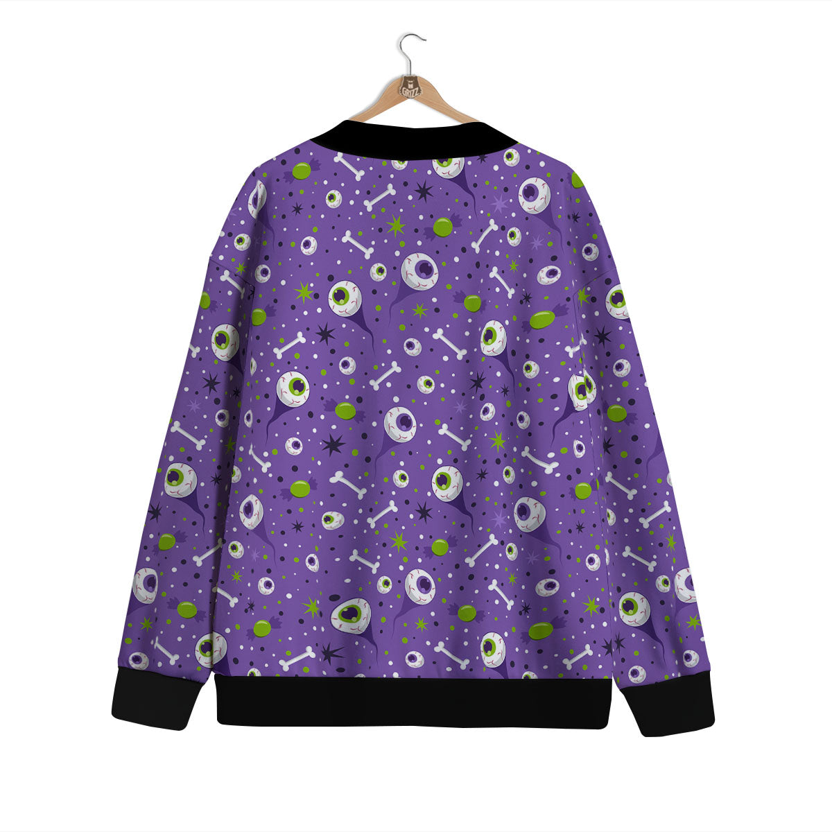 Eyeball Halloween Print Pattern Cardigan-grizzshop