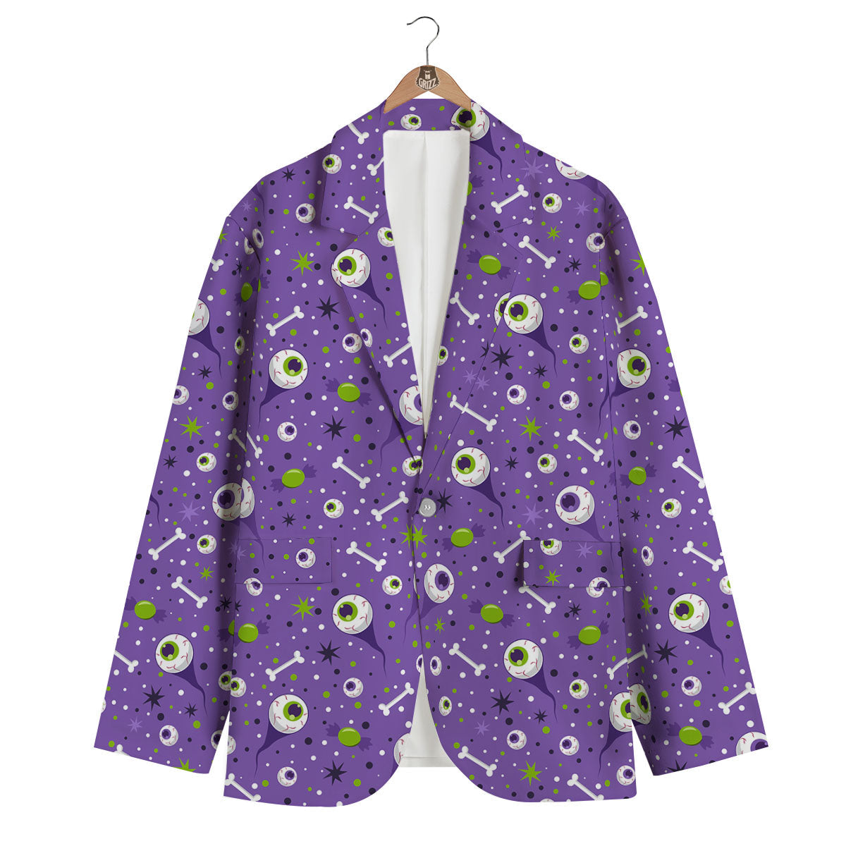 Eyeball Halloween Print Pattern Men's Blazer-grizzshop