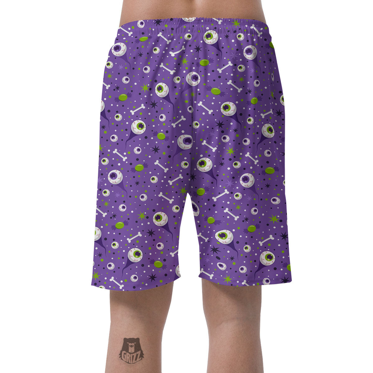 Eyeball Halloween Print Pattern Men's Shorts-grizzshop