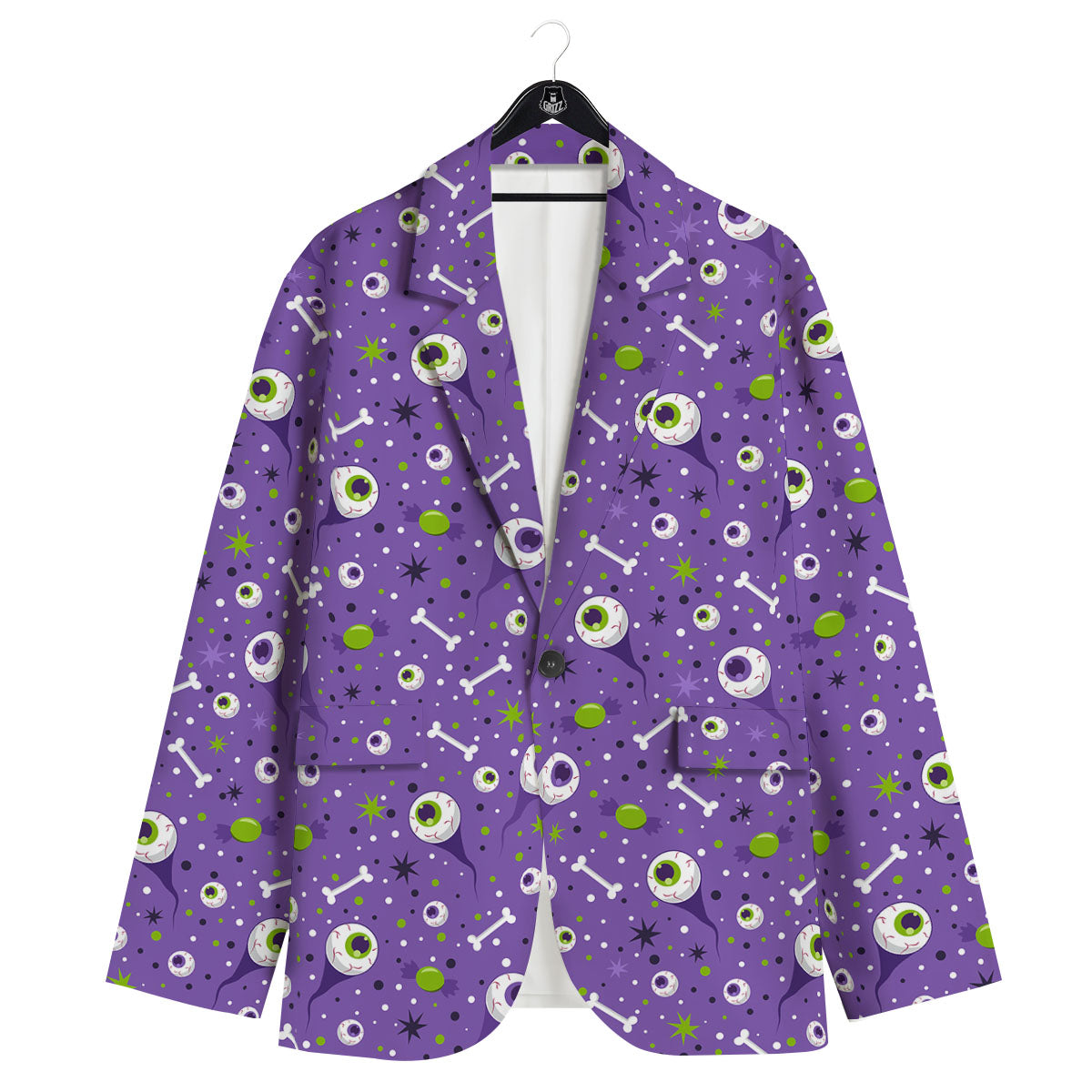 Eyeball Halloween Print Pattern Men's Sport Coat-grizzshop