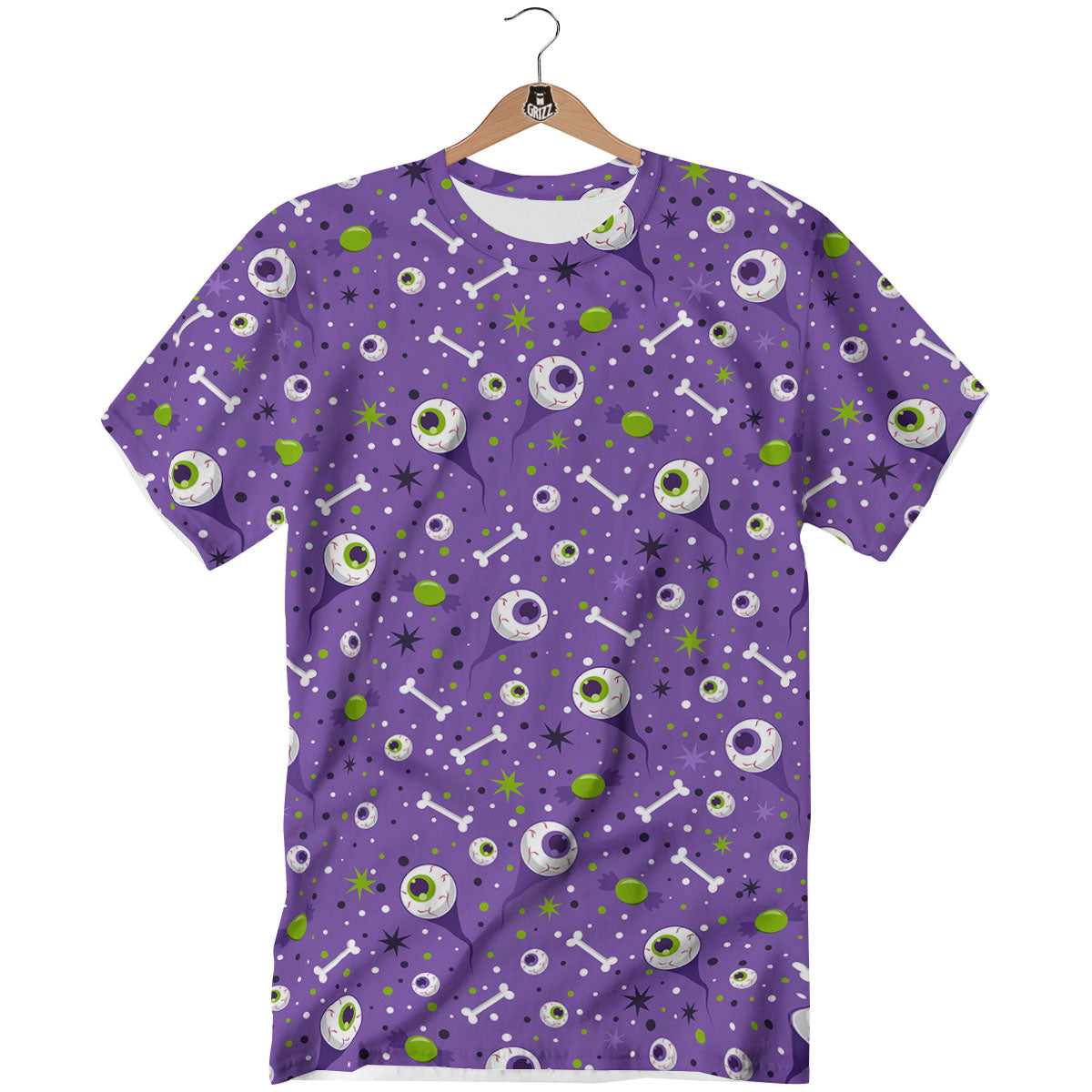 Eyeball Halloween Print Pattern T-Shirt-grizzshop