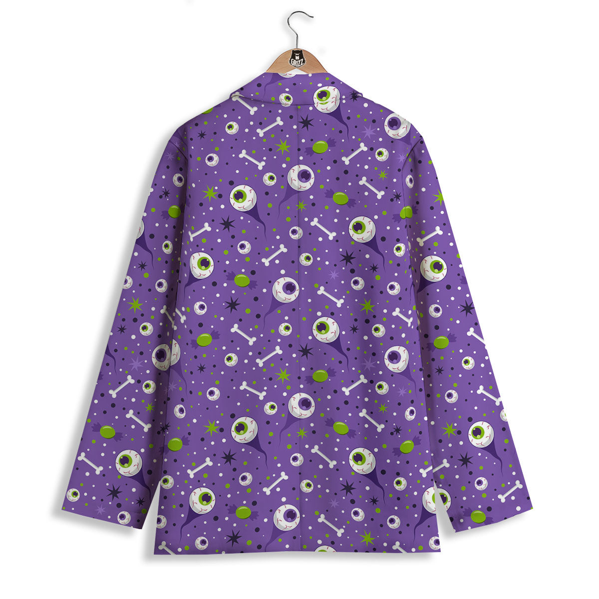 Eyeball Halloween Print Pattern Women's Blazer-grizzshop