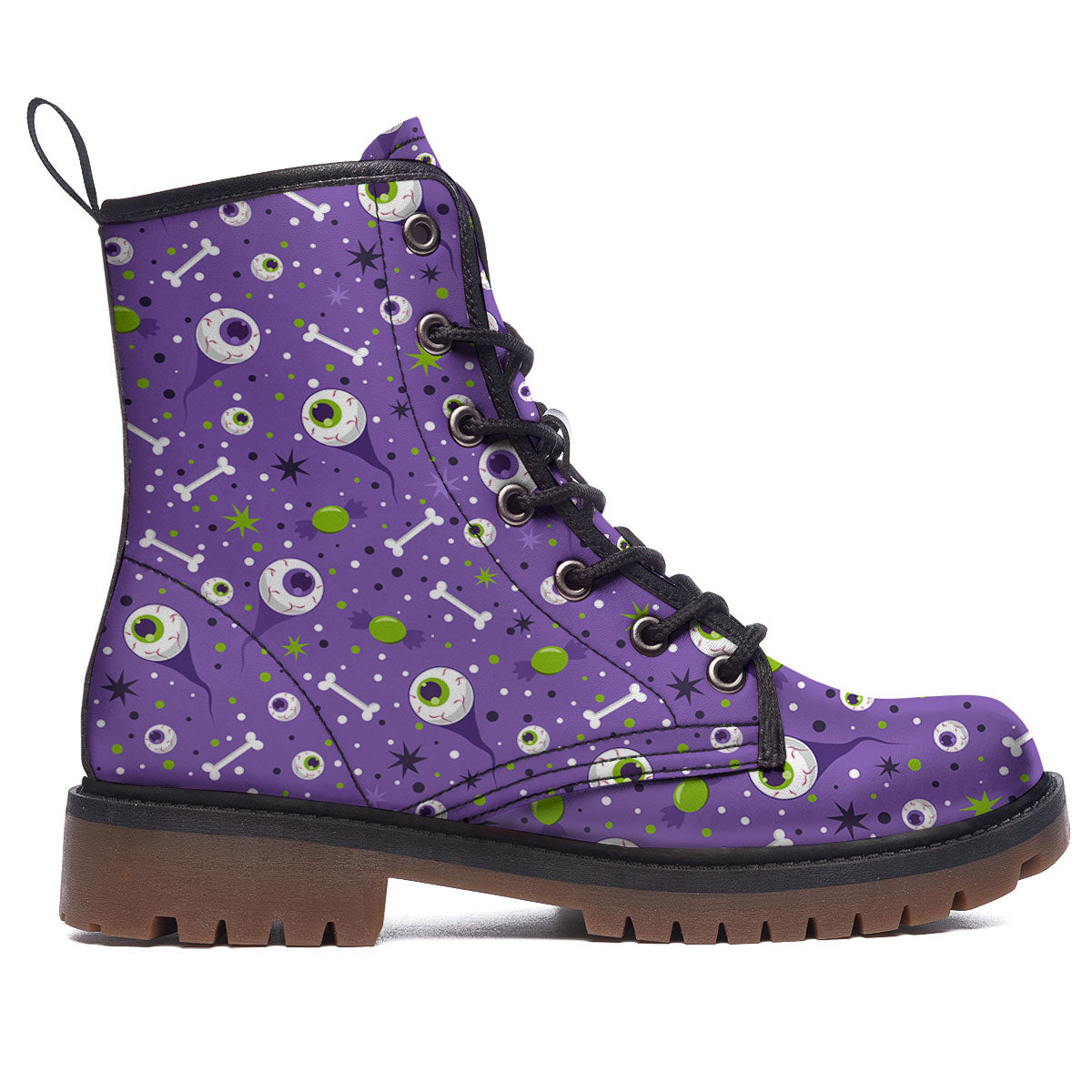 Eyeball Halloween Print Pattern Work Boots-grizzshop