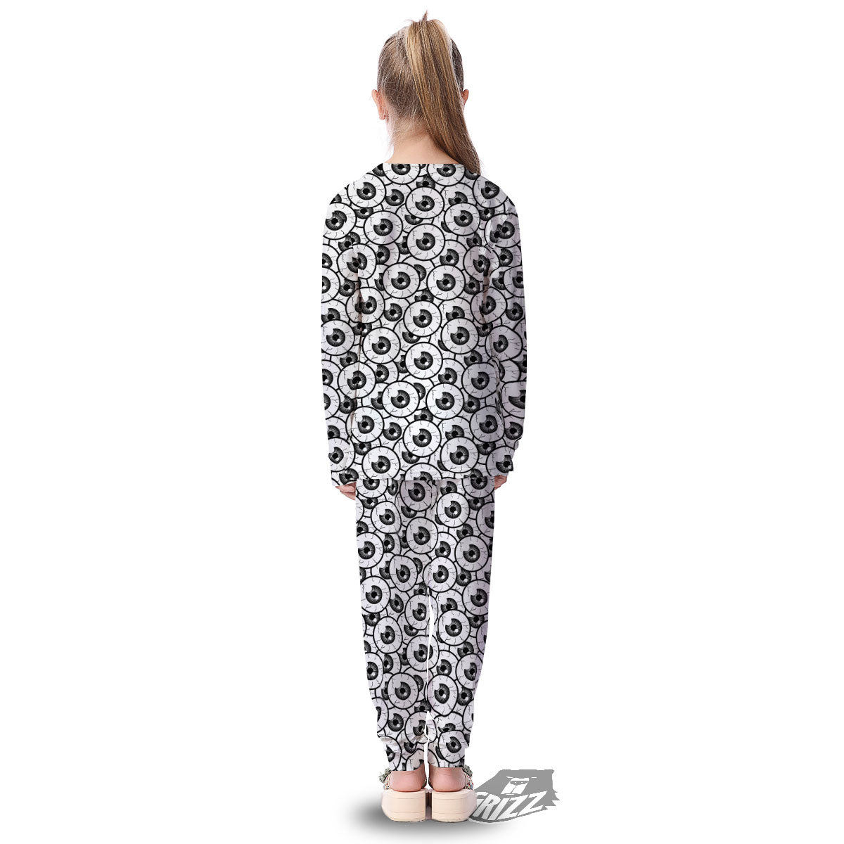 Eyeball Print Pattern Kid's Pajamas-grizzshop
