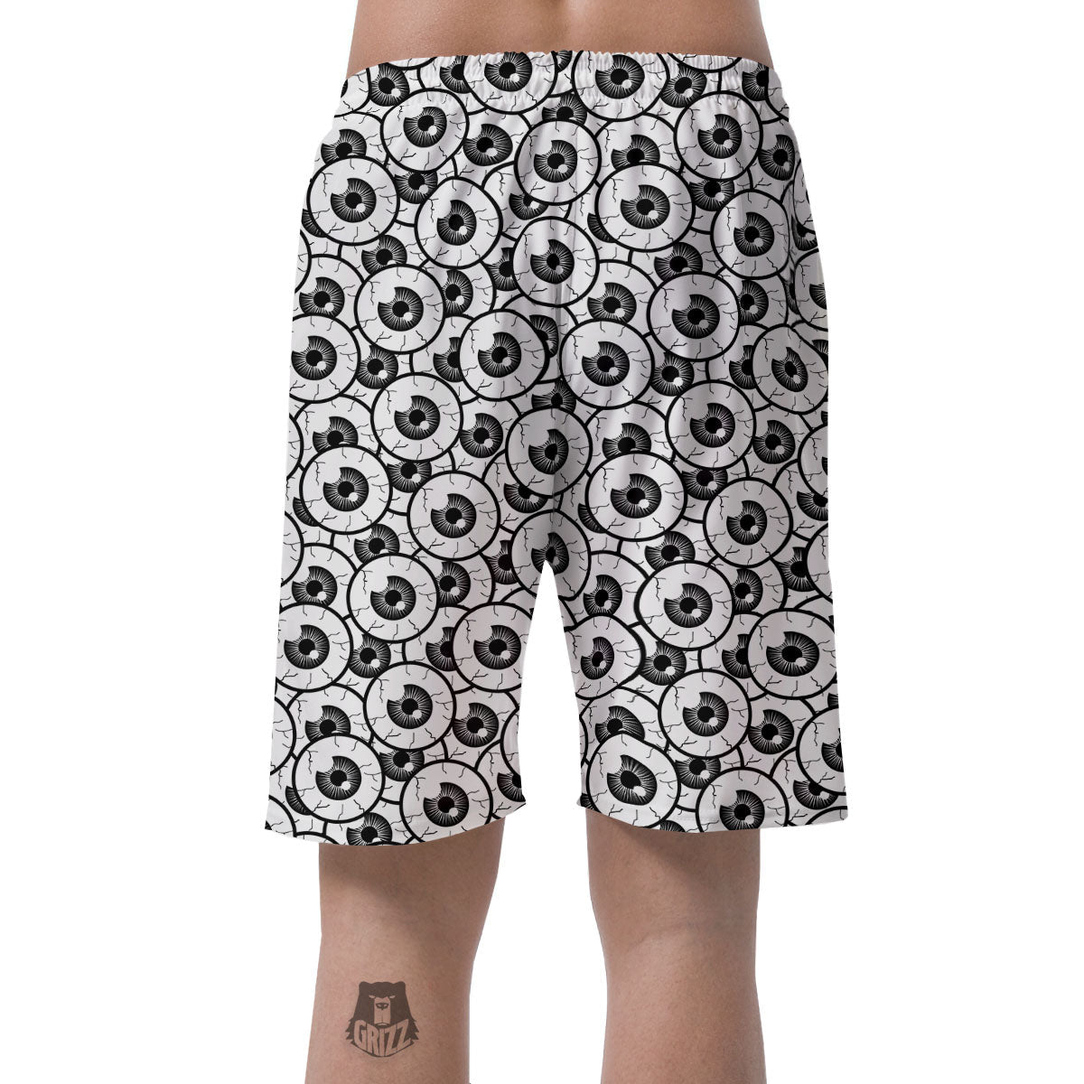 Eyeball Print Pattern Men's Shorts-grizzshop