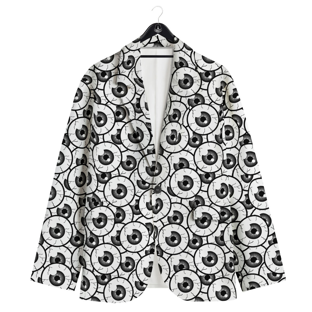 Eyeball Print Pattern Men's Sport Coat-grizzshop