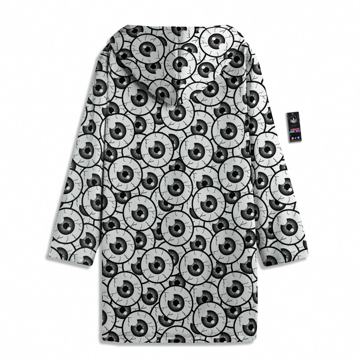 Eyeball Print Pattern Men's Windbreaker Jacket-grizzshop