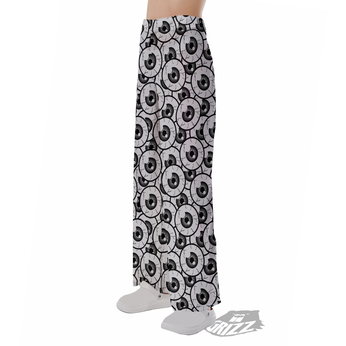 Eyeball Print Pattern Pajama Pants-grizzshop