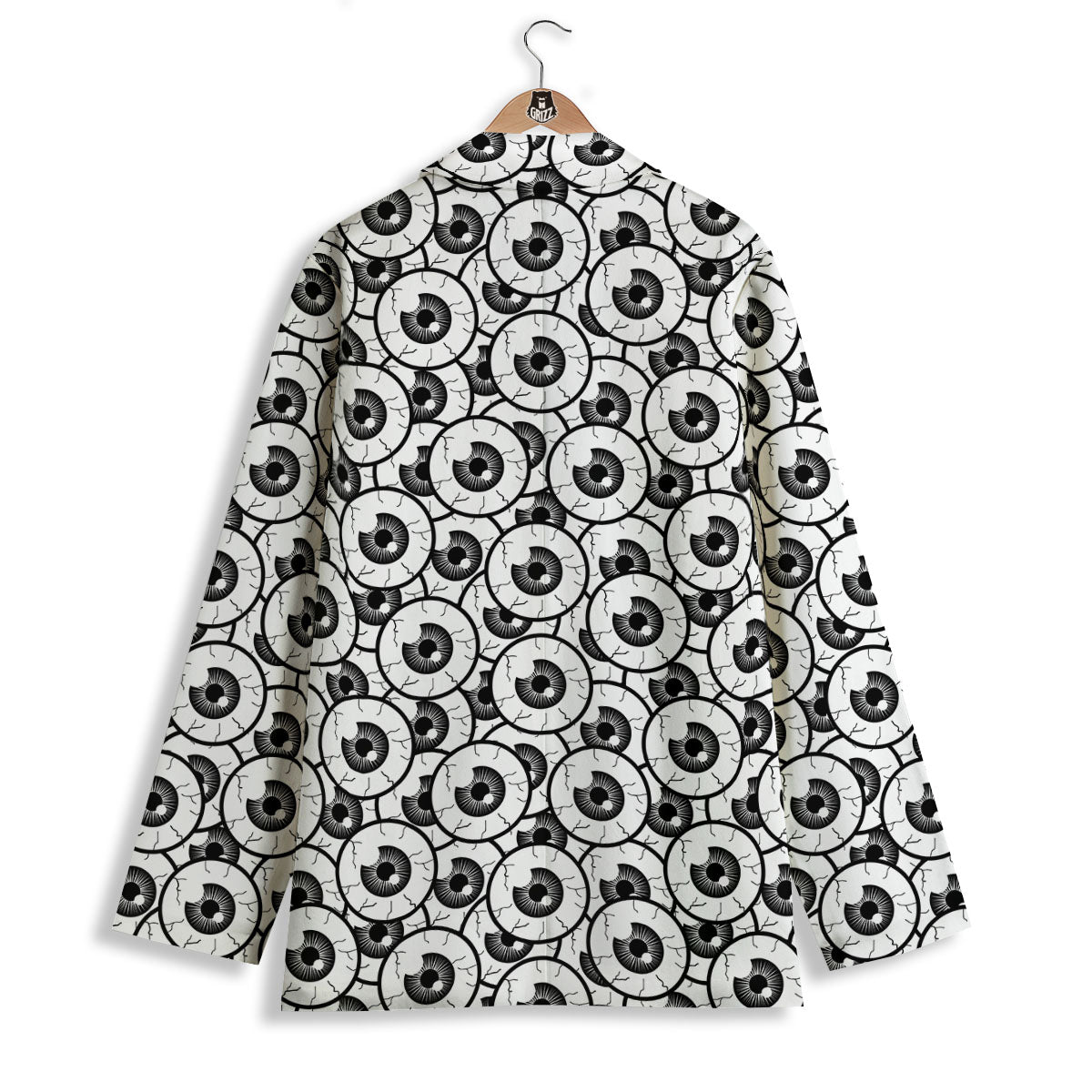 Eyeball Print Pattern Women's Blazer-grizzshop