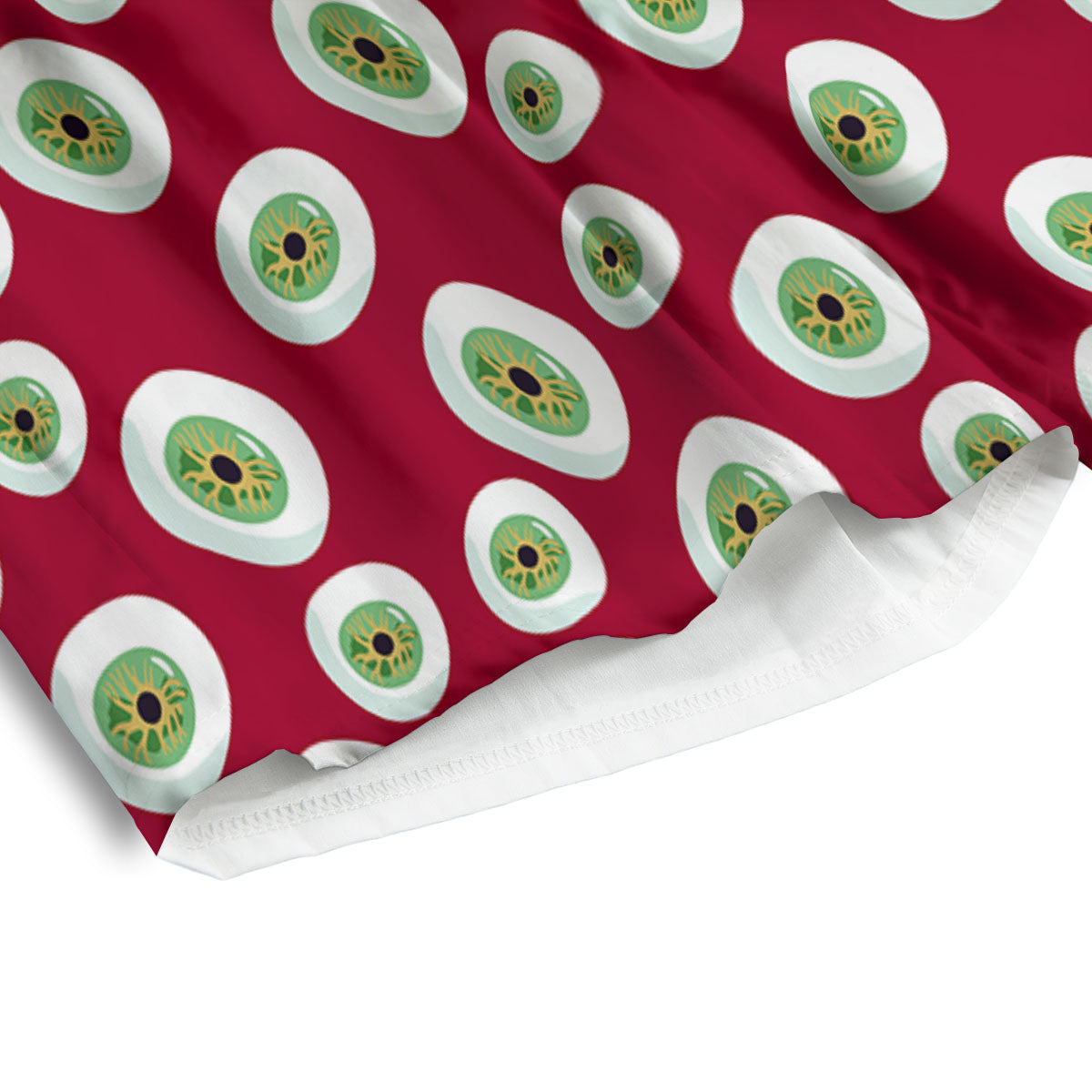 Eyeball Red Creepy Print Pattern Men's Athletic Shorts