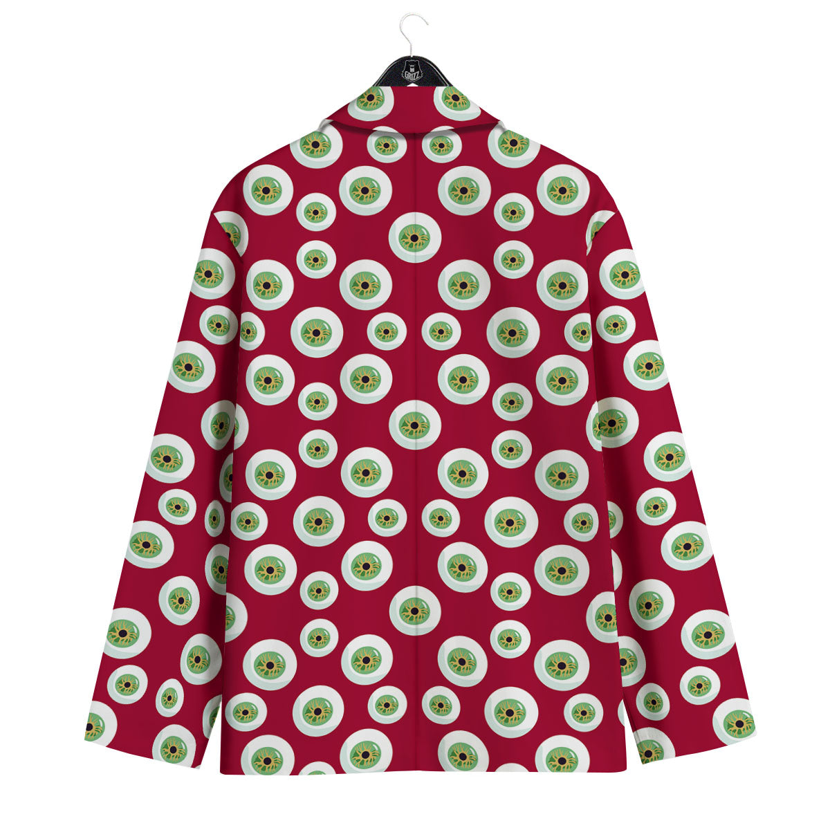 Eyeball Red Creepy Print Pattern Men's Sport Coat-grizzshop