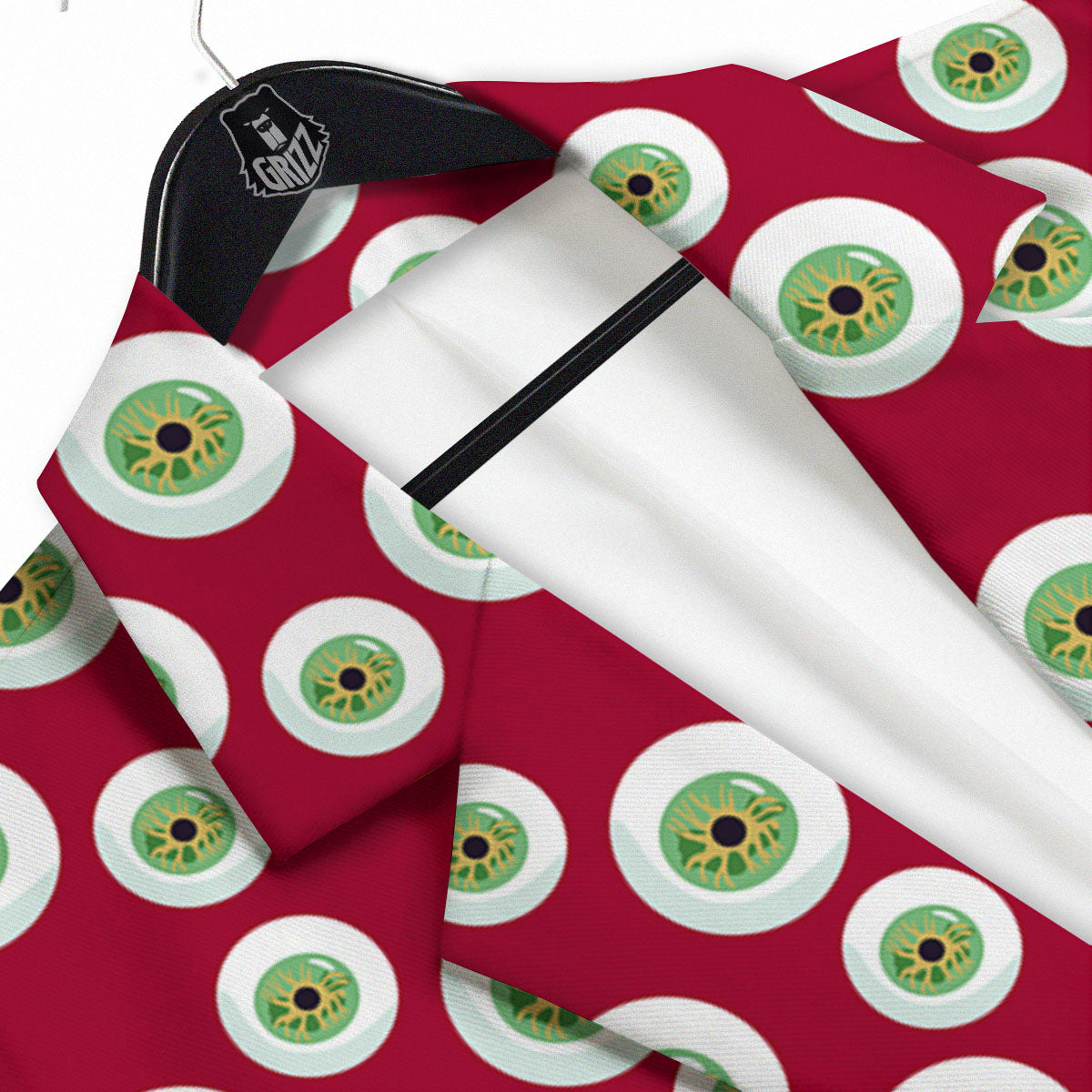 Eyeball Red Creepy Print Pattern Men's Sport Coat-grizzshop