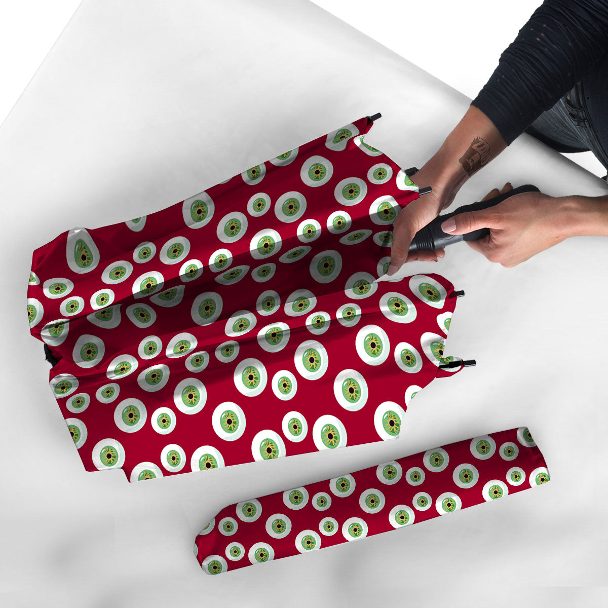 Eyeball Red Creepy Print Pattern Umbrella-grizzshop