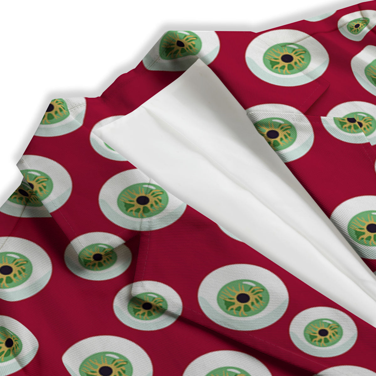 Eyeball Red Creepy Print Pattern Women's Blazer-grizzshop